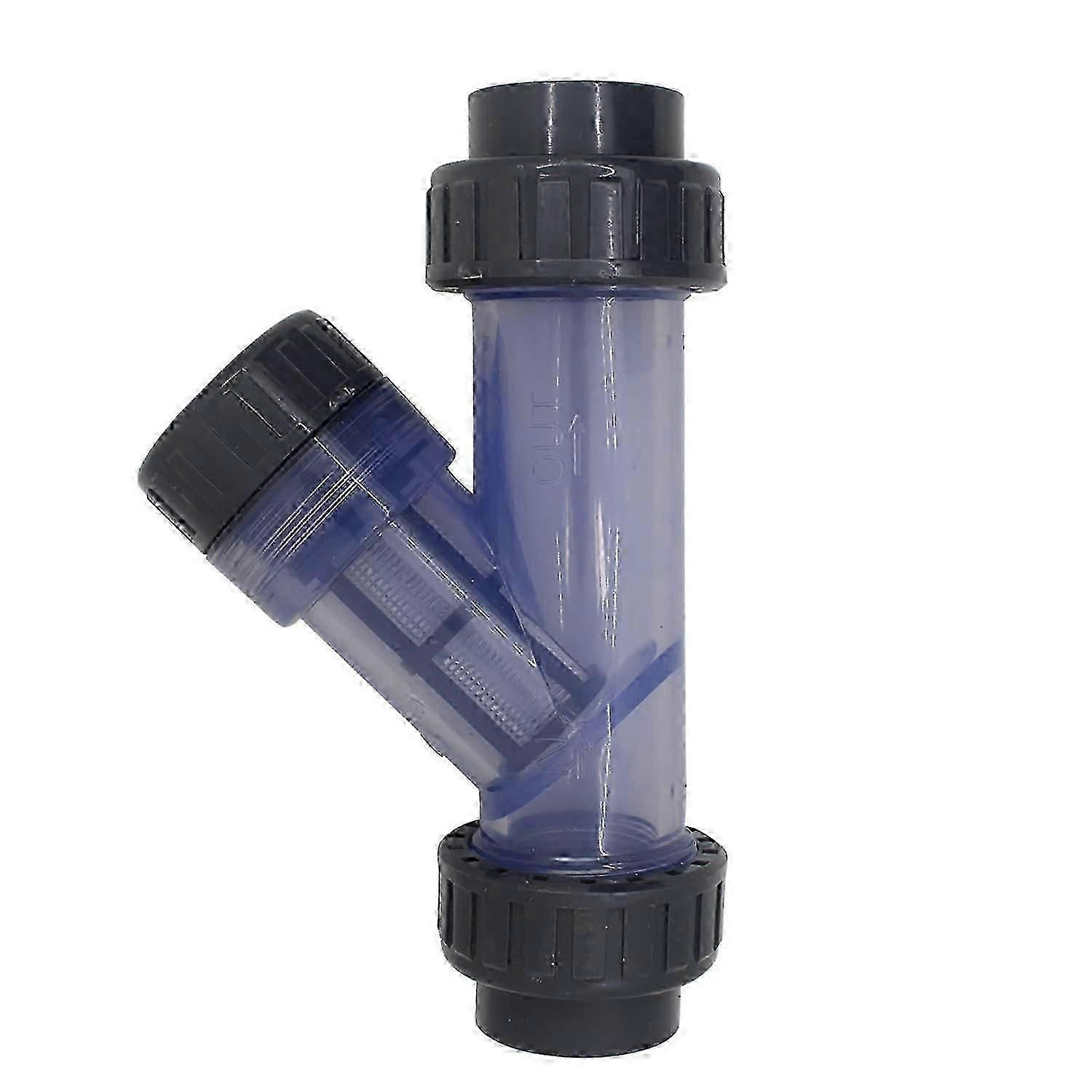 PVC Hose Filter y Type 32mm Mesh Filter Aquarium Irrigation PVC Strainer Tubular Filter(32mm Inner Diameter)