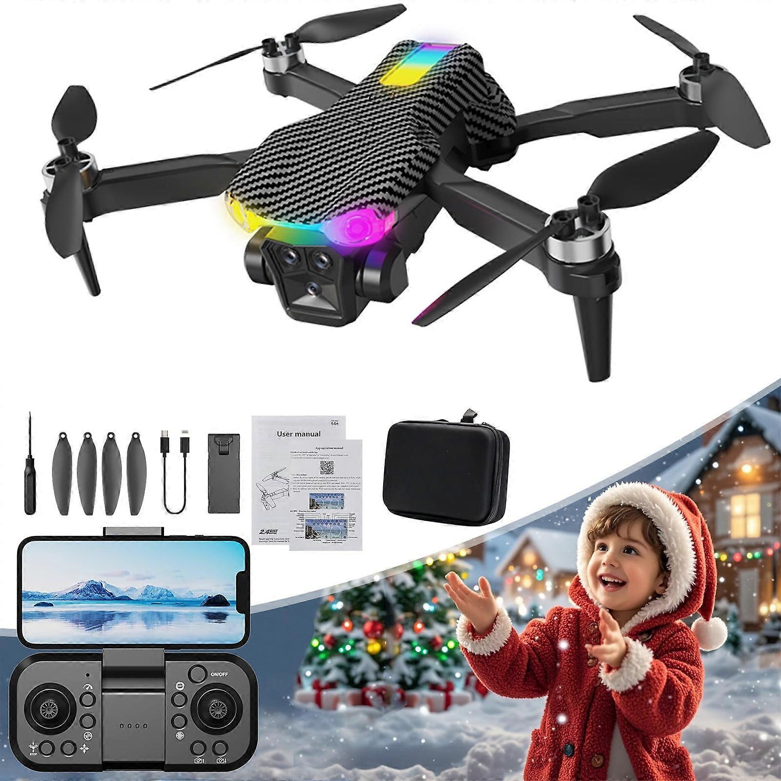 Viflosae Drone with Camera, FPV RC Quadcopter with Altitude Hold, Obstacle Avoidance, LED Lights, 2.4G Brushless Motor Drones - Black Friday Deals