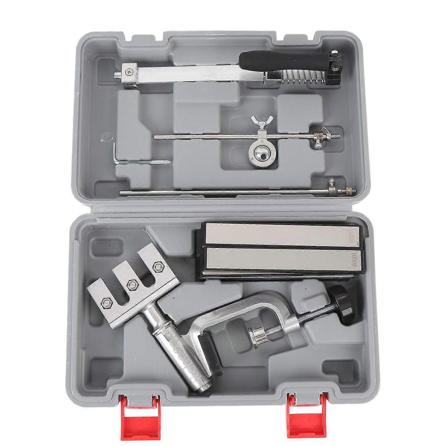 Fixed Angle Cutter Sharpener Kit 360° Flip Rotation Cutter Sharpener System with 10 Whetstones