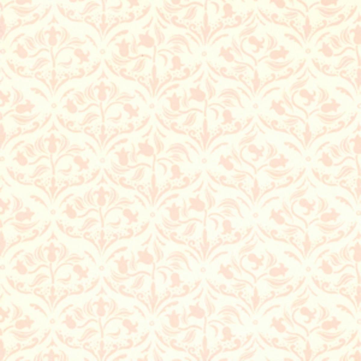 κούκλες σπίτι Art Nouveau ροζ αραβική τουλίπα μίνι 1:12 ταπετσαρία