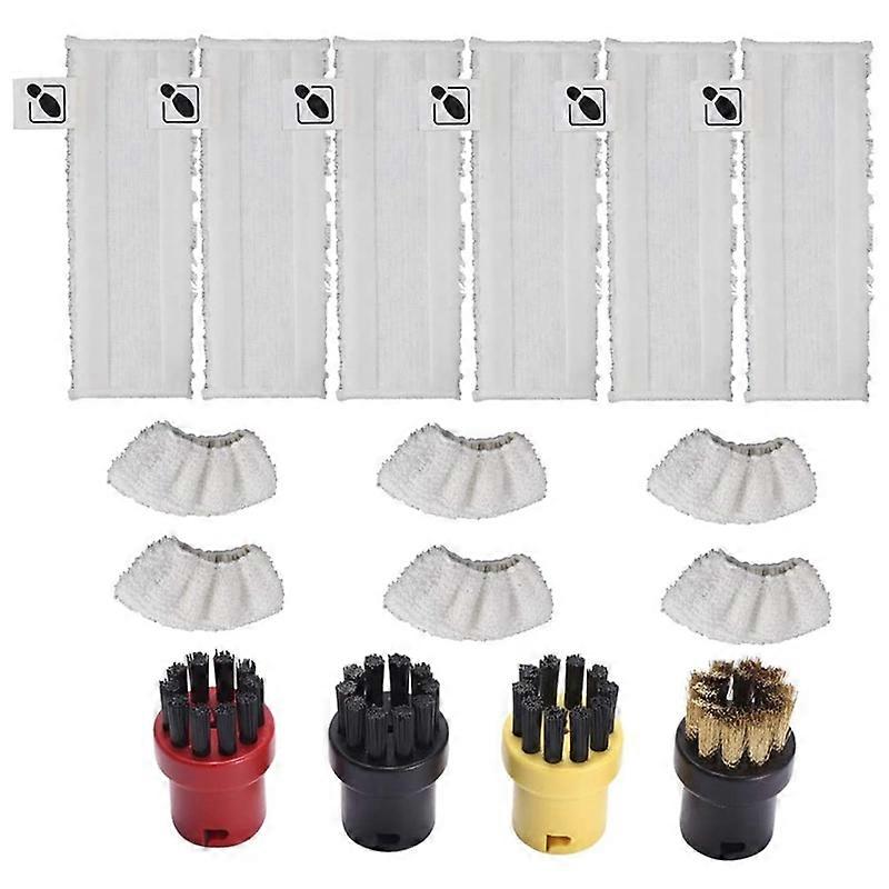 Mikrofaser-Bodentuch-Set Mikrofaser-Bezug-Set Farb-Rundbürsten für Kärcher EasyFix SC2 SC 3 SC4 SC5 Dampfreiniger