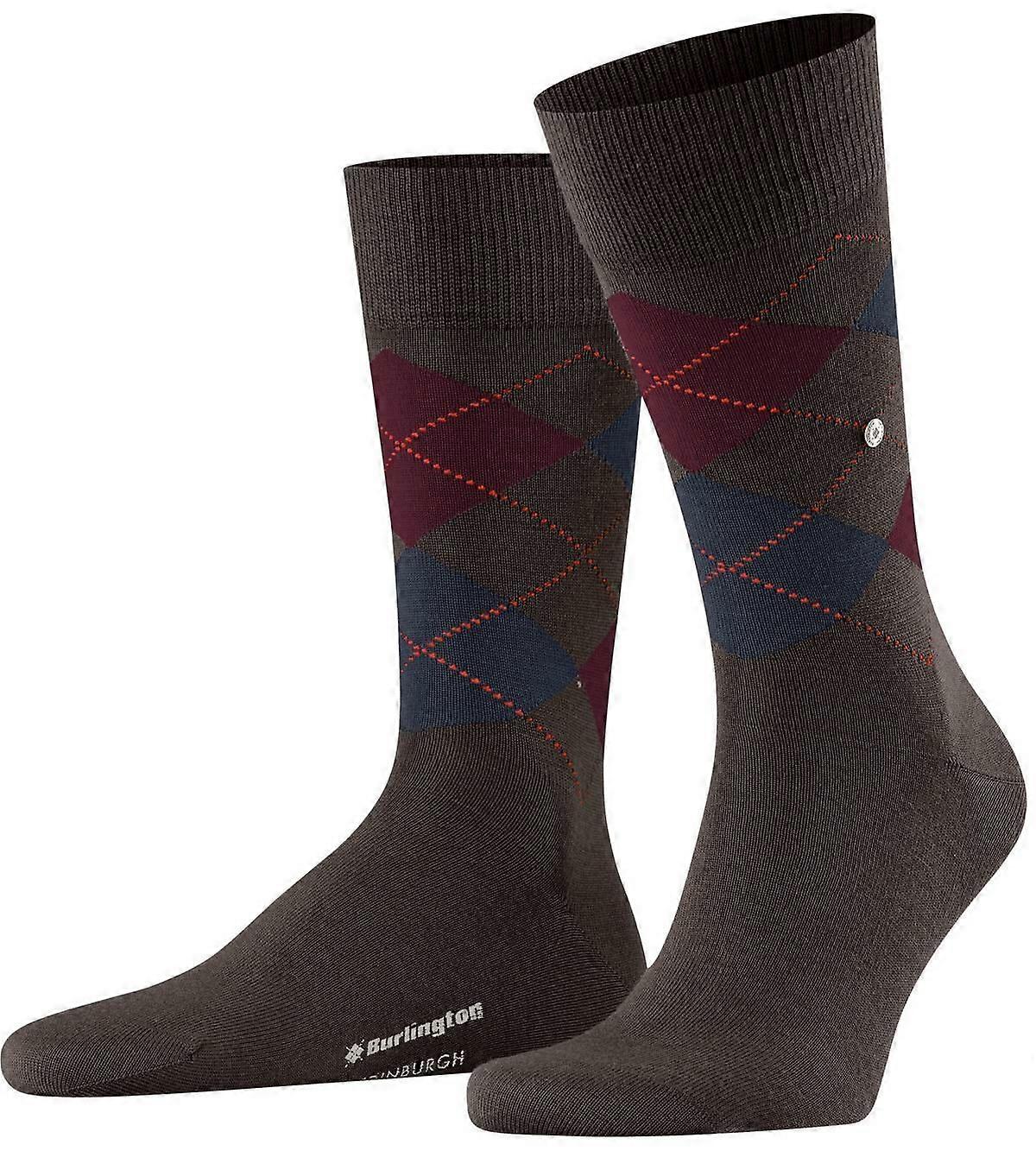 Burlington Edinburgh Socks - Dark Brown