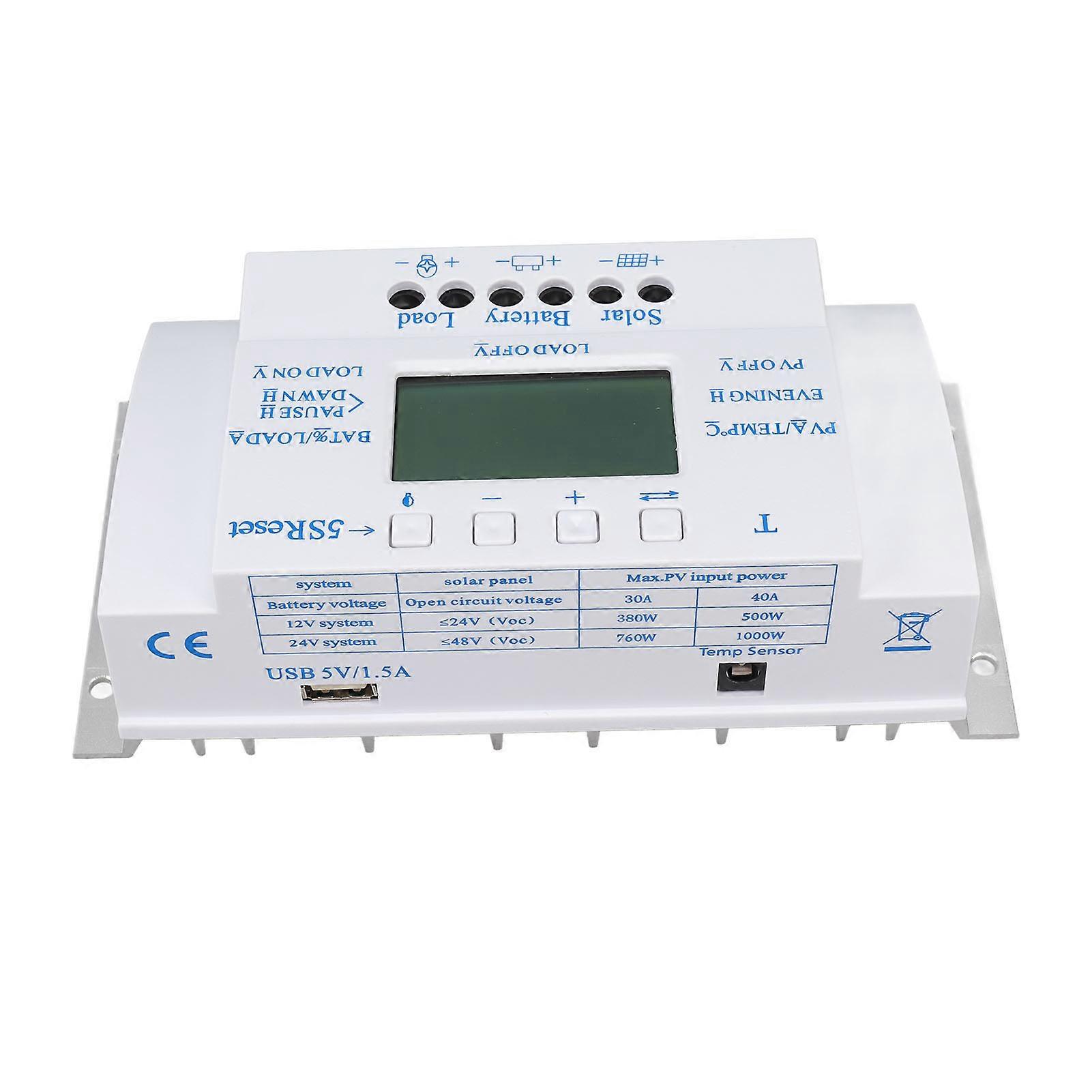 12V 24V Solar Controller Smart Solar Charge Controller MPPT T40A with Display Screen
