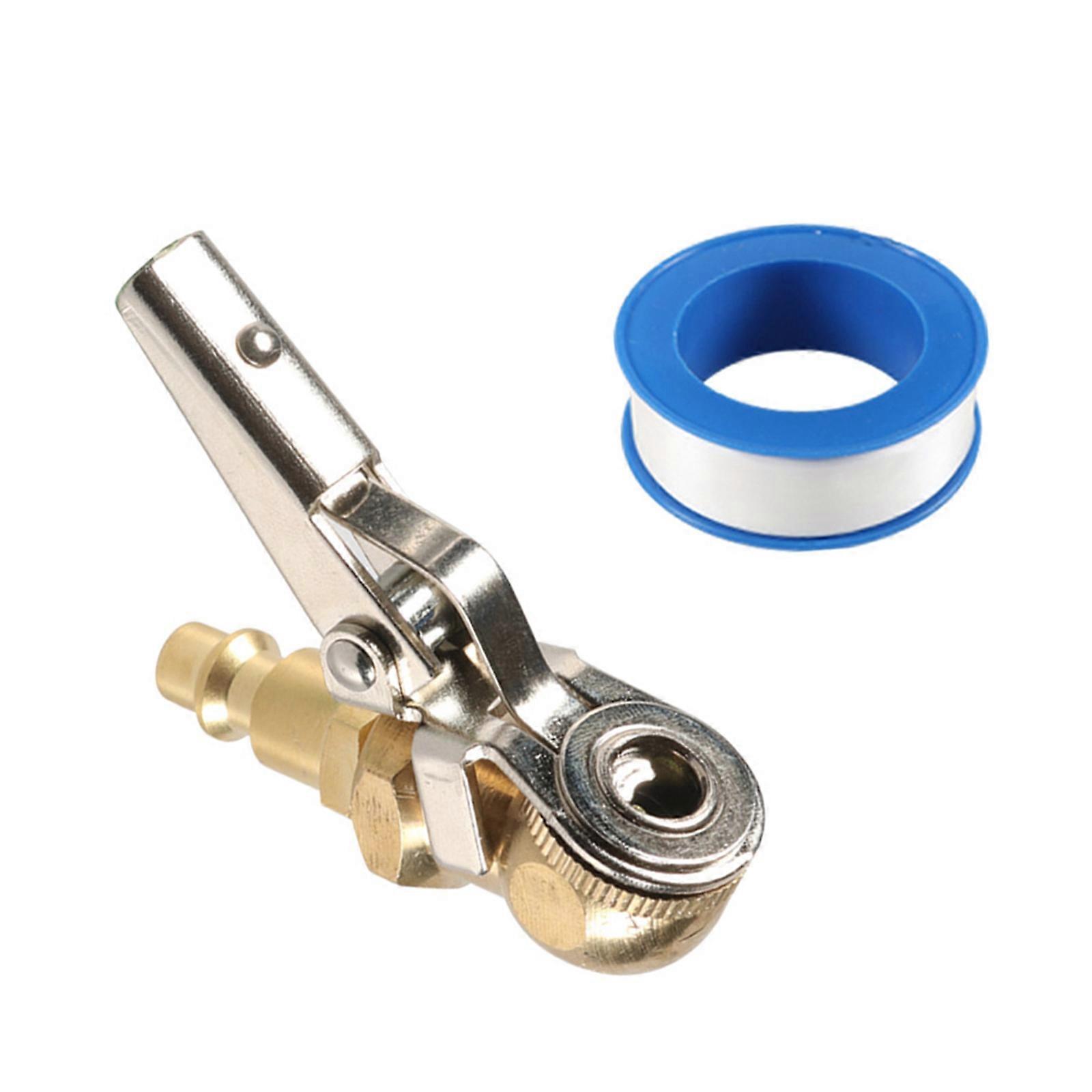 1Pc/2Pcs Tyre Inflator Fitting Tire Air Chuck Hose End with Barb Connector 1/4'' FNPT Clip On Air Chuck Multicolor