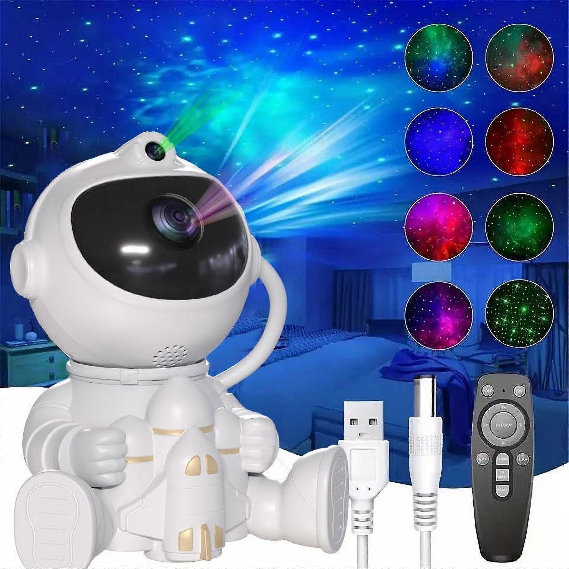 Quinlira Star Projector Galaxy Night Light, 8 Effects, 360° Rotation, Remote Control, compatible with spaceman astronaut decor