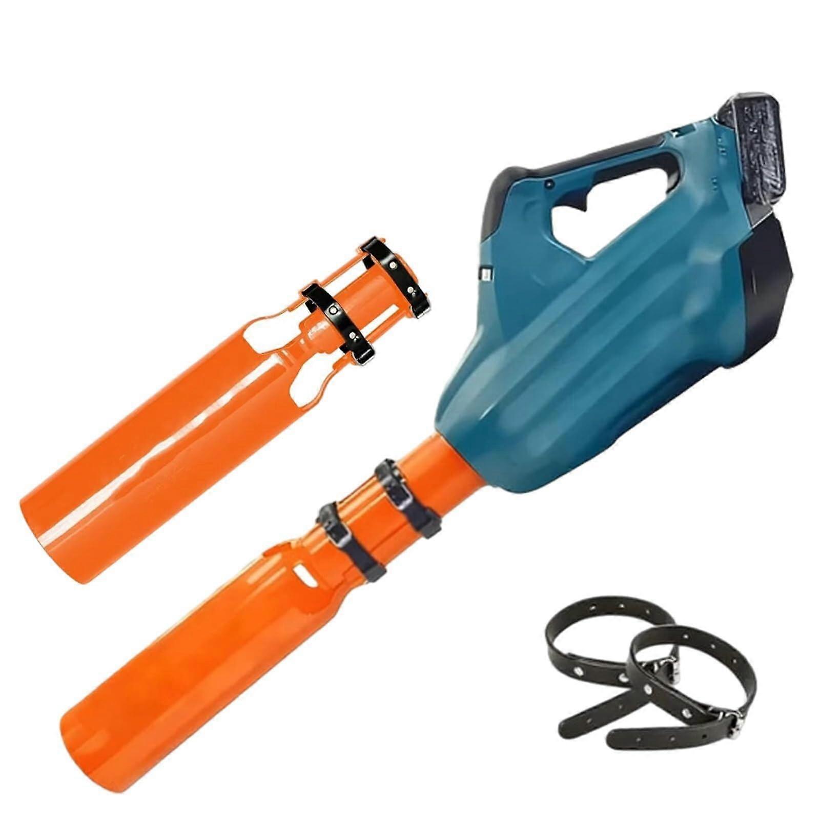 Leaf Blower Nozzle Attachment with Venturi Airflow Booster for Fast Yard Cleanup (Orange, 1 Pack)