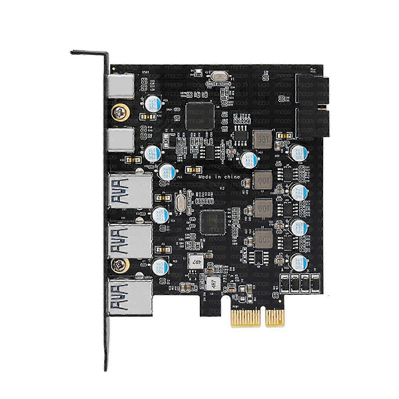PCI-E USB-C HUB Adapter Card PCIE to Type C USB3.0 Expansion High Current Chip