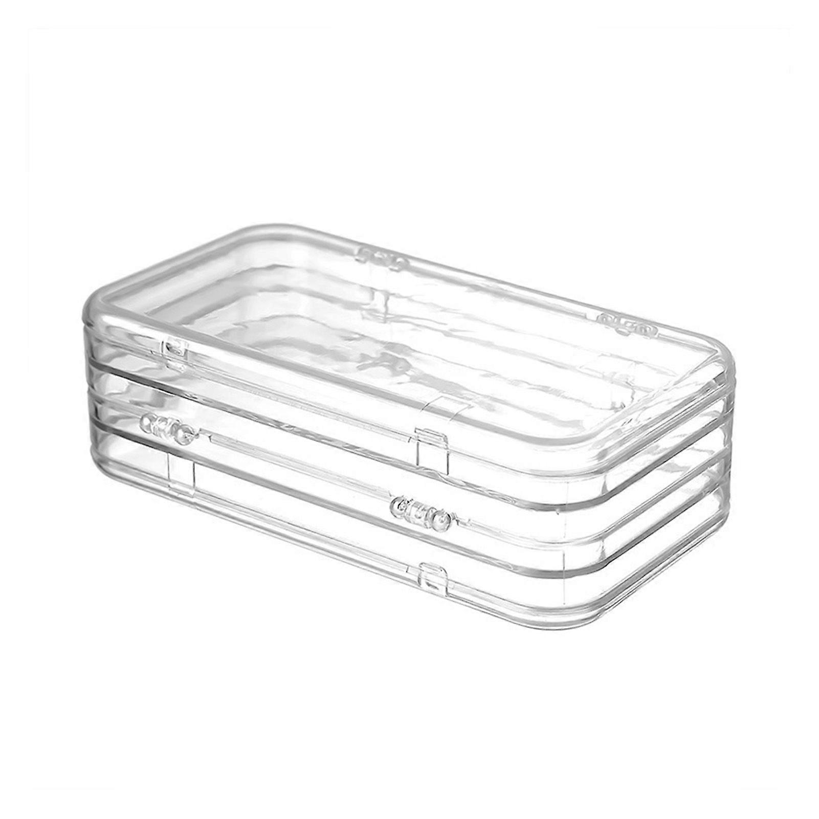 Clear Press on Nail Storage Box Folding Nail Art Storage Box Large Capacity Plastic Display Case for Press-On Nails & Tips