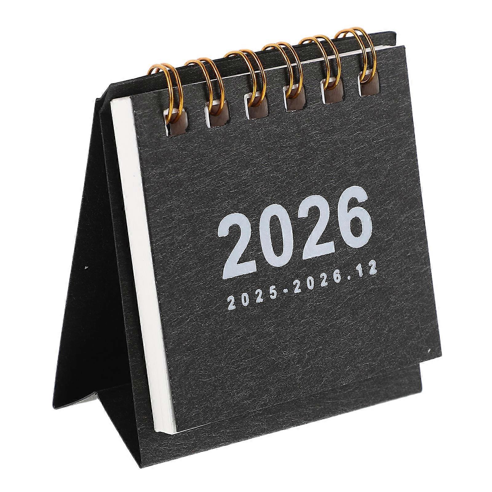 Mini Desk Calendar for Daily Routine Scheduling Black Paper