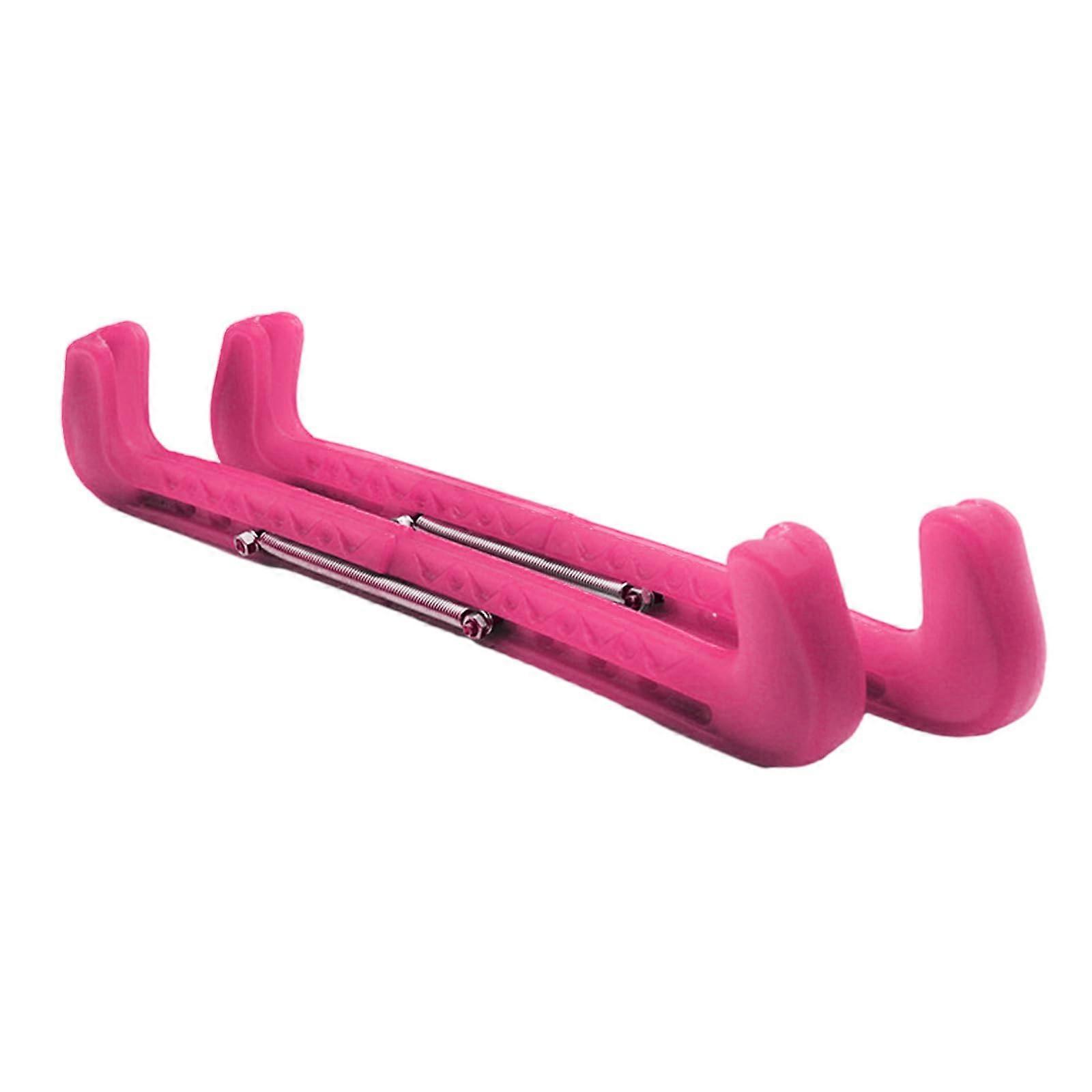 Ice Skate Guards Adjustable Covers Protector Set for Hockey and Figure Skating Pink