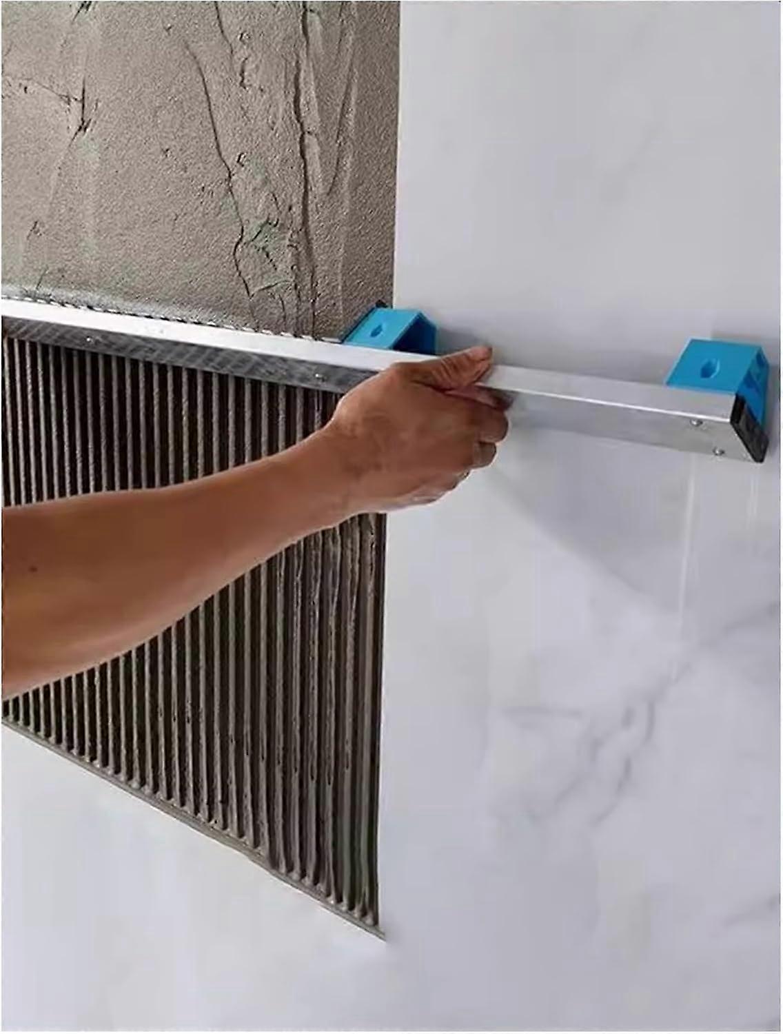 Adjustable Notched Tile Trowel with Precision Thickness Control and Ergonomic Grip, 60cm