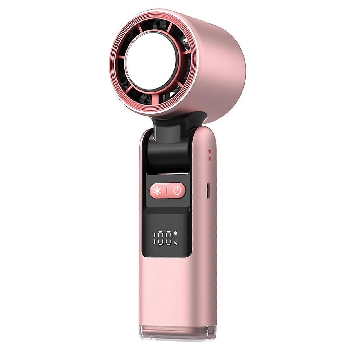 Handheld Fan Usb Charging Adjustable Speed Digital Display Fan,B