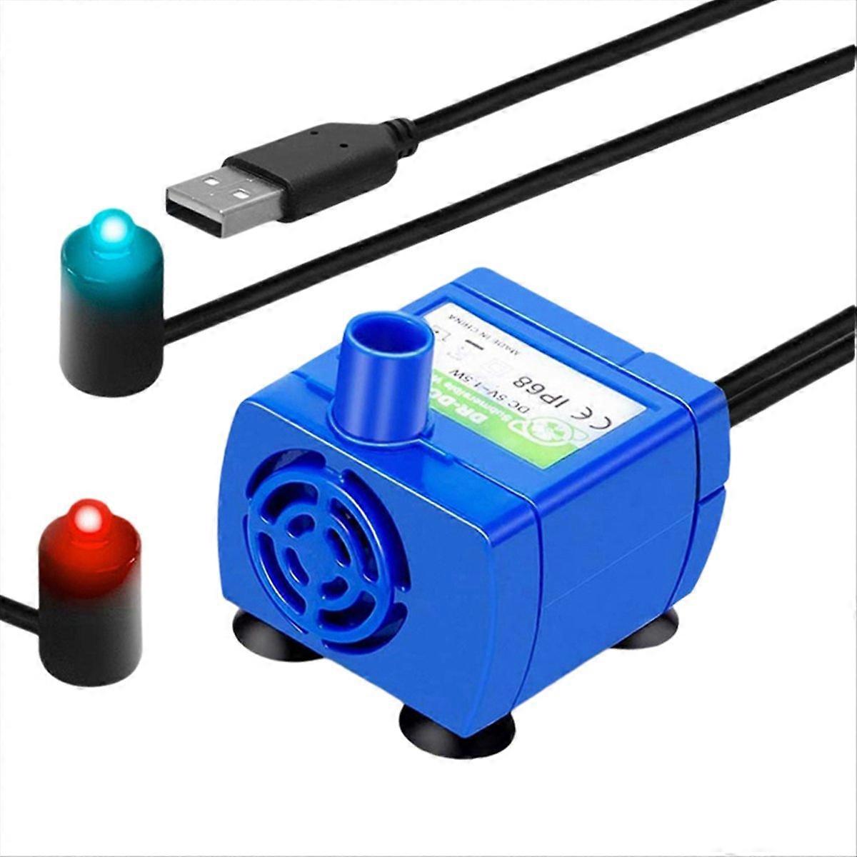 Vattenpump LED-ljus Pet Vattenfontän Motor