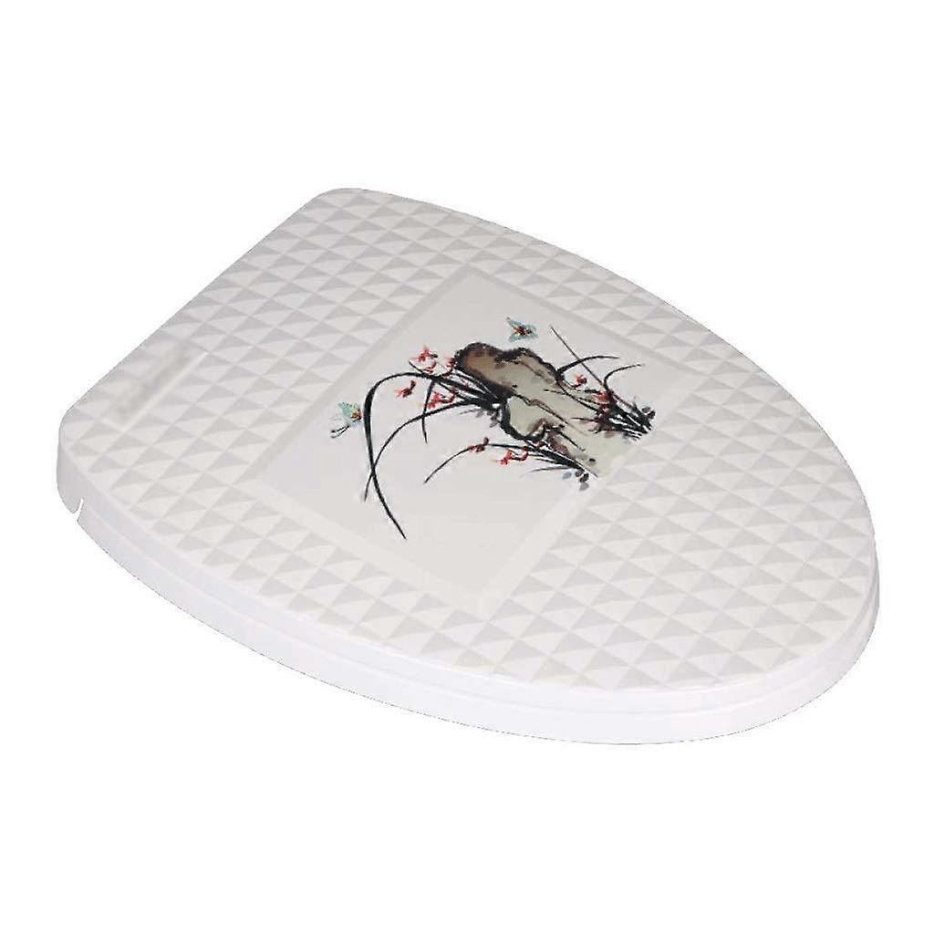 Universal UShaped Toilet Seat Cover Thick PP Lid Ergonomic Design Easy Install 36.5CM
