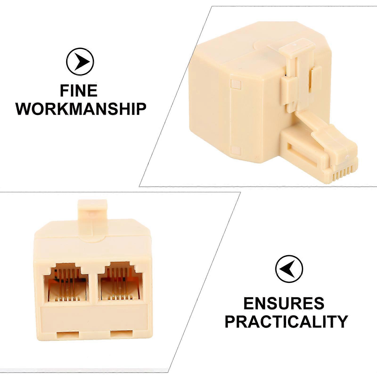 10PCS RJ11 Socket Splitter Téléphone Séparateur mural Telephone Plug Splitter