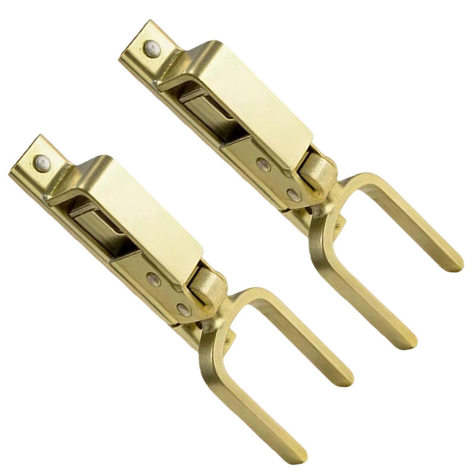 Universal Easy Installation Gate Latches Fit Wood Metal Pipe Door Using Basic Tool with Automatic Locking Mechanism  2pcs gold