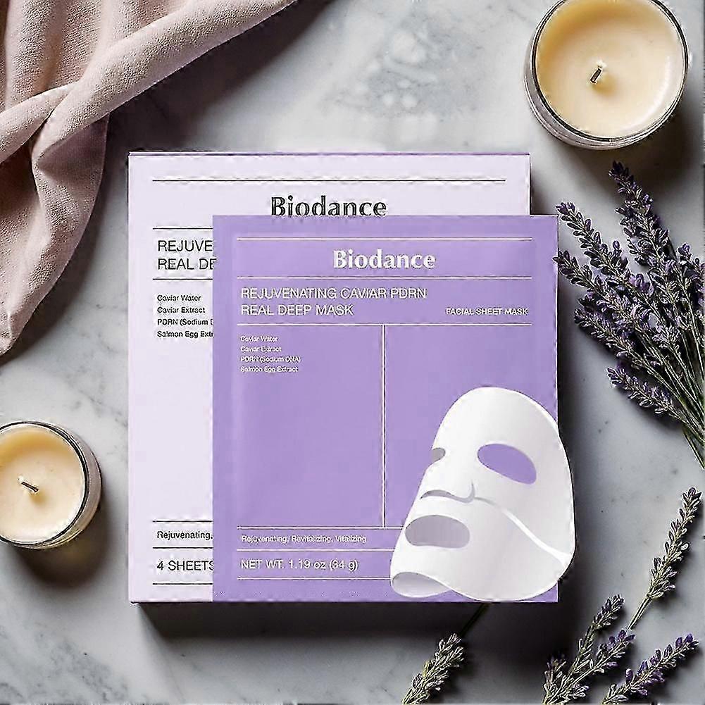 4-Pack Collagen Face Mask Sheet Set Deeply Nourishing Moisturizing and Firming for All Skin Types