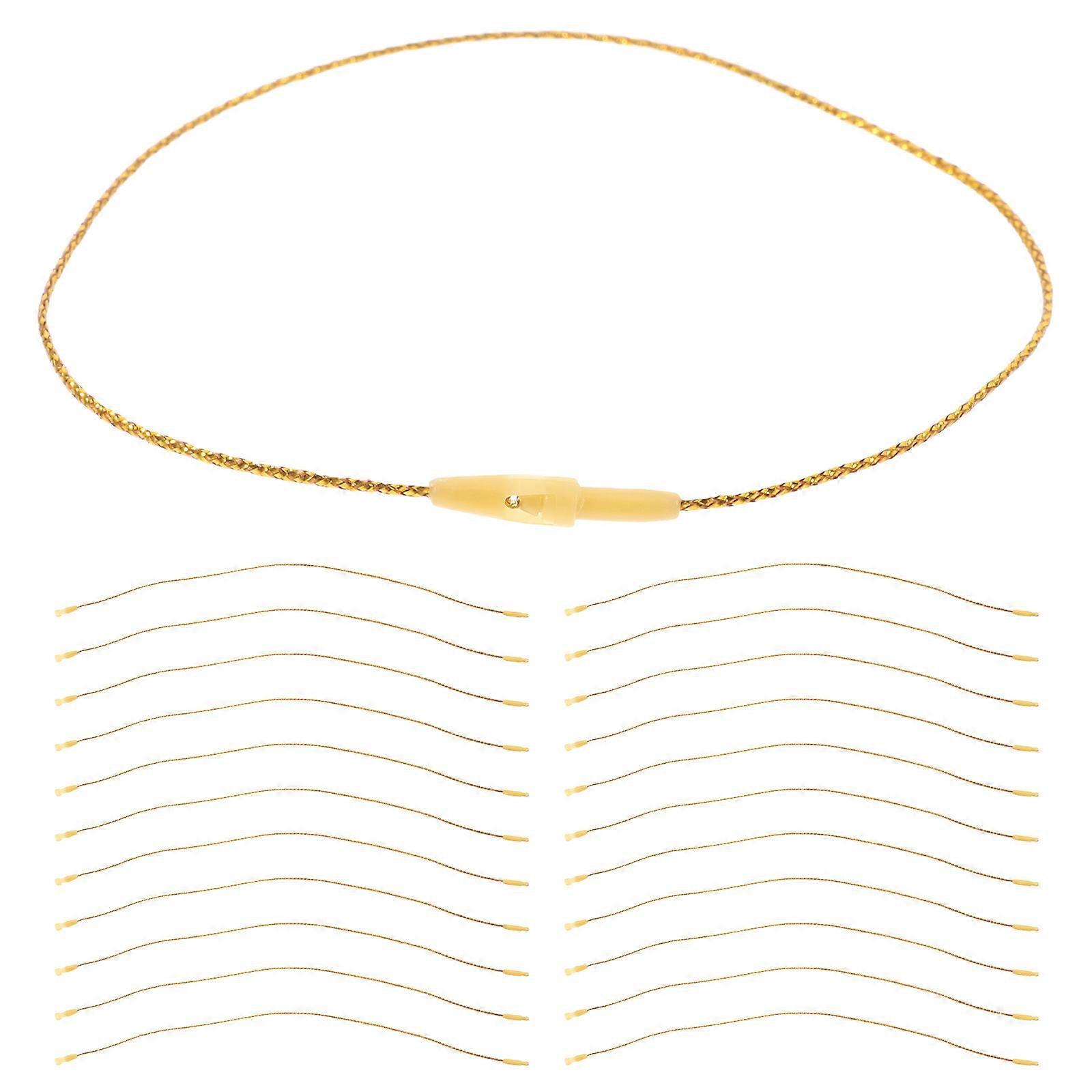 Snap Locking Christmas Ornament Strings for Hanging 100Pcs Golden Ropes