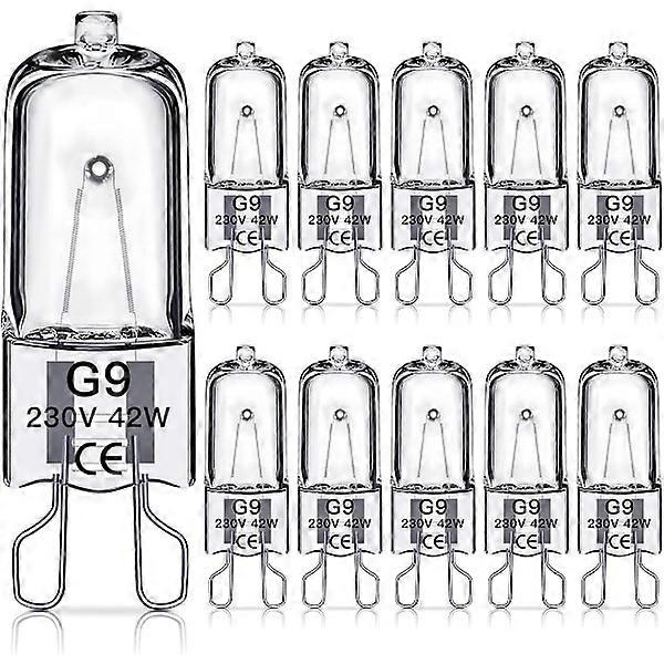 G9 halogen bulbs 42W, 230V, 10-pack 42W