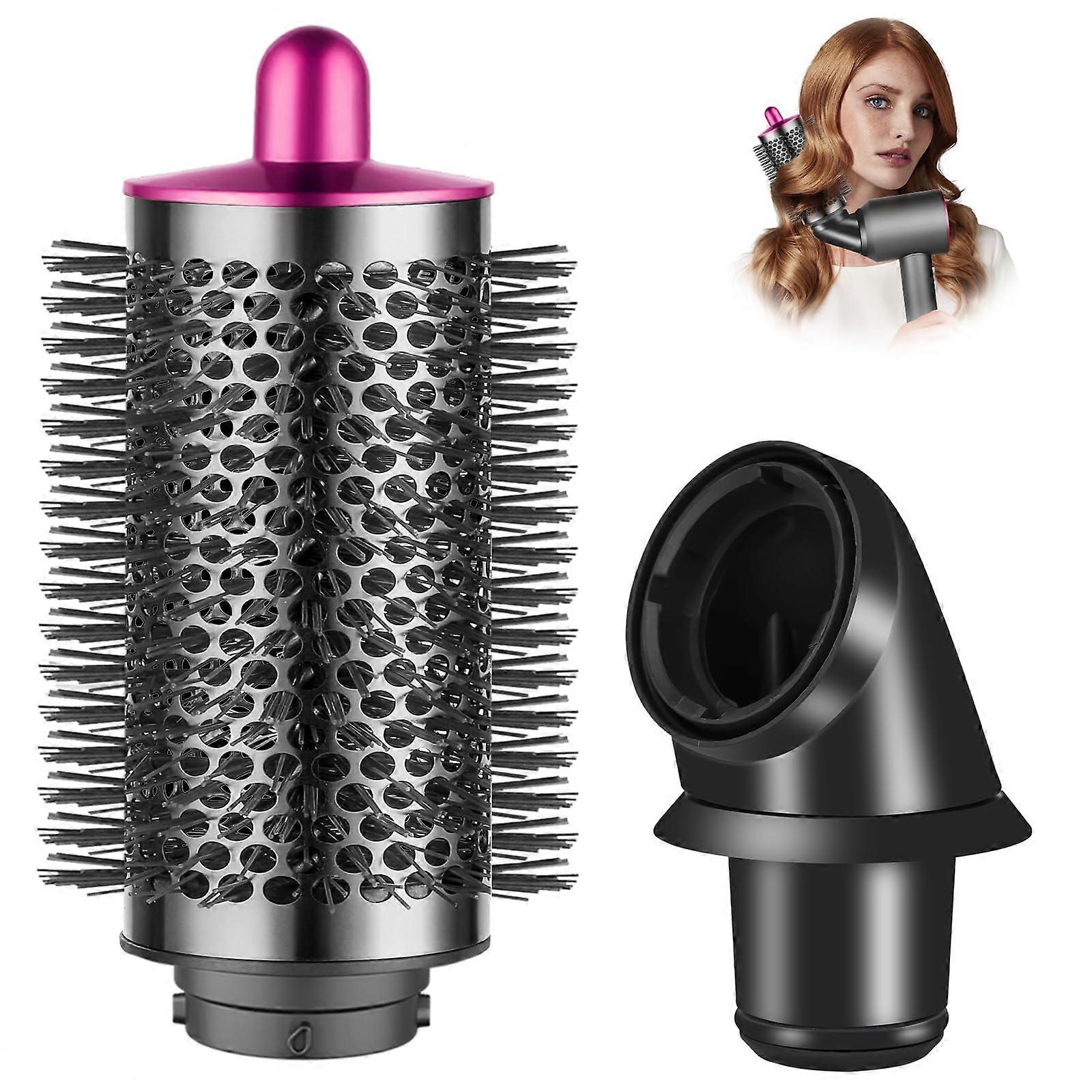 Large Round Volumizing Brush Attachment with Adapter for Dyson Airwrap and Supersonic HD01HD08