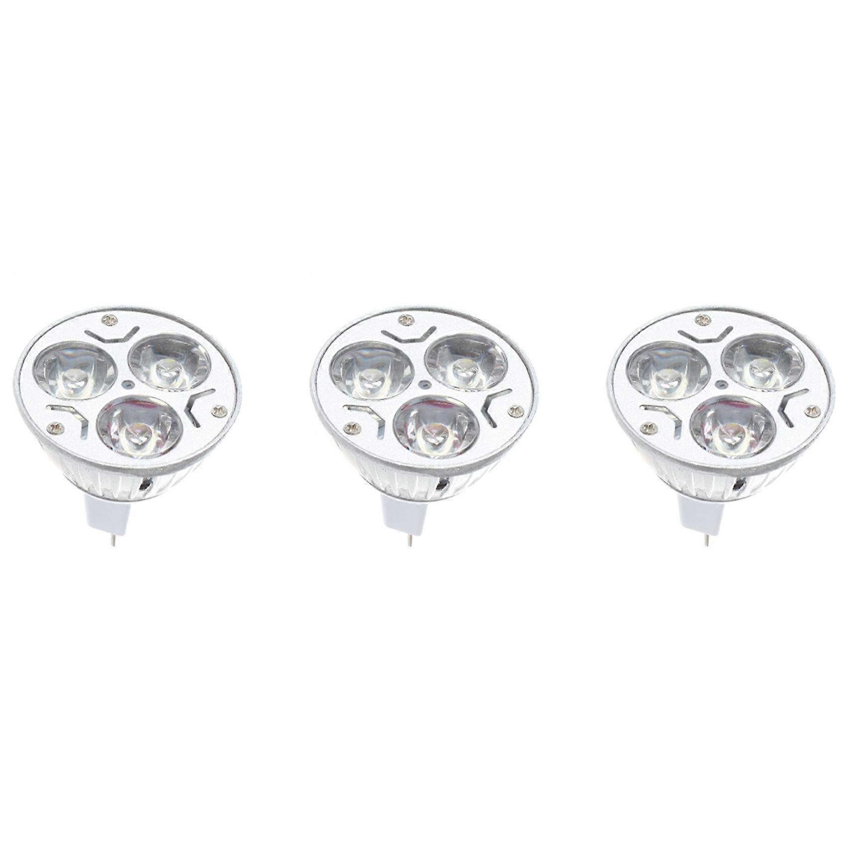 3X MR16 GU5.3 12V Cool White Light Bulb 3X1W