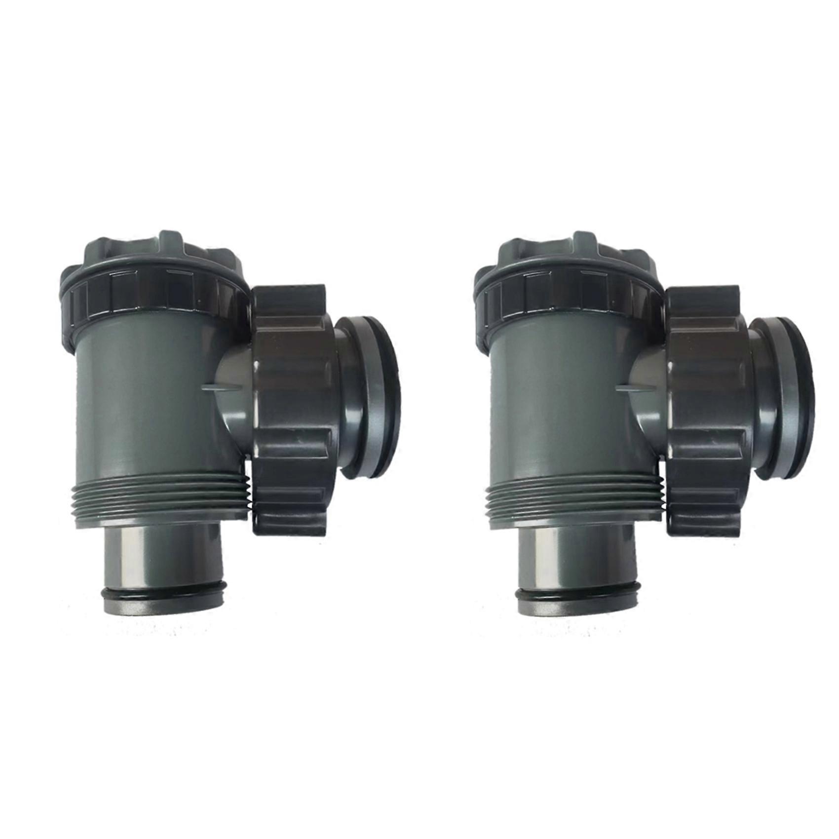 2X Valve Plunger Valve Replace on Off Swimming Pool 2-1/2In Threaded Connector 38 Compatible for 1-1/2In Diameter Hoses