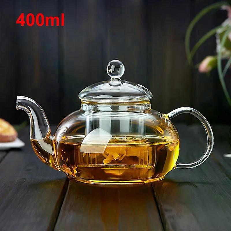 400-1000 High Borosilicate Glass Flower Tea Pot Filterable Heat-resistant Thickened Glass Tea Pot Home Office Glass Teaware