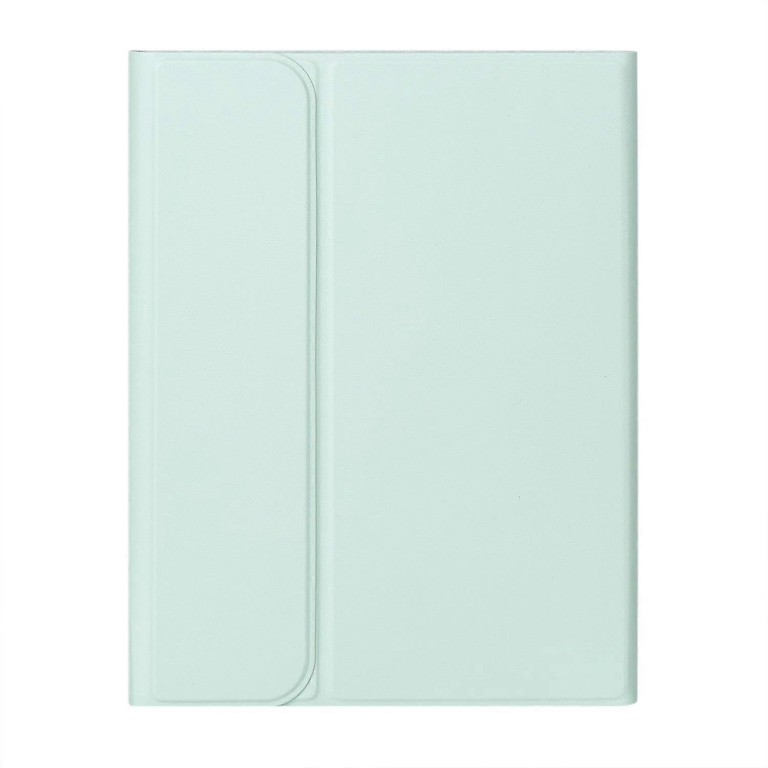 Case For Ipad 10.2"/10.5"mint Green Single Leather Bluetooth Keyboard No5015