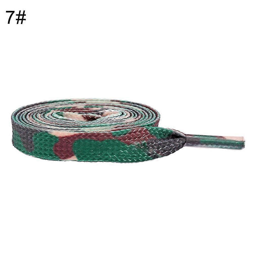 50/80/100/120cm Camouflage Stripe Colorful Sneaker Shoelaces Flat Shoe String