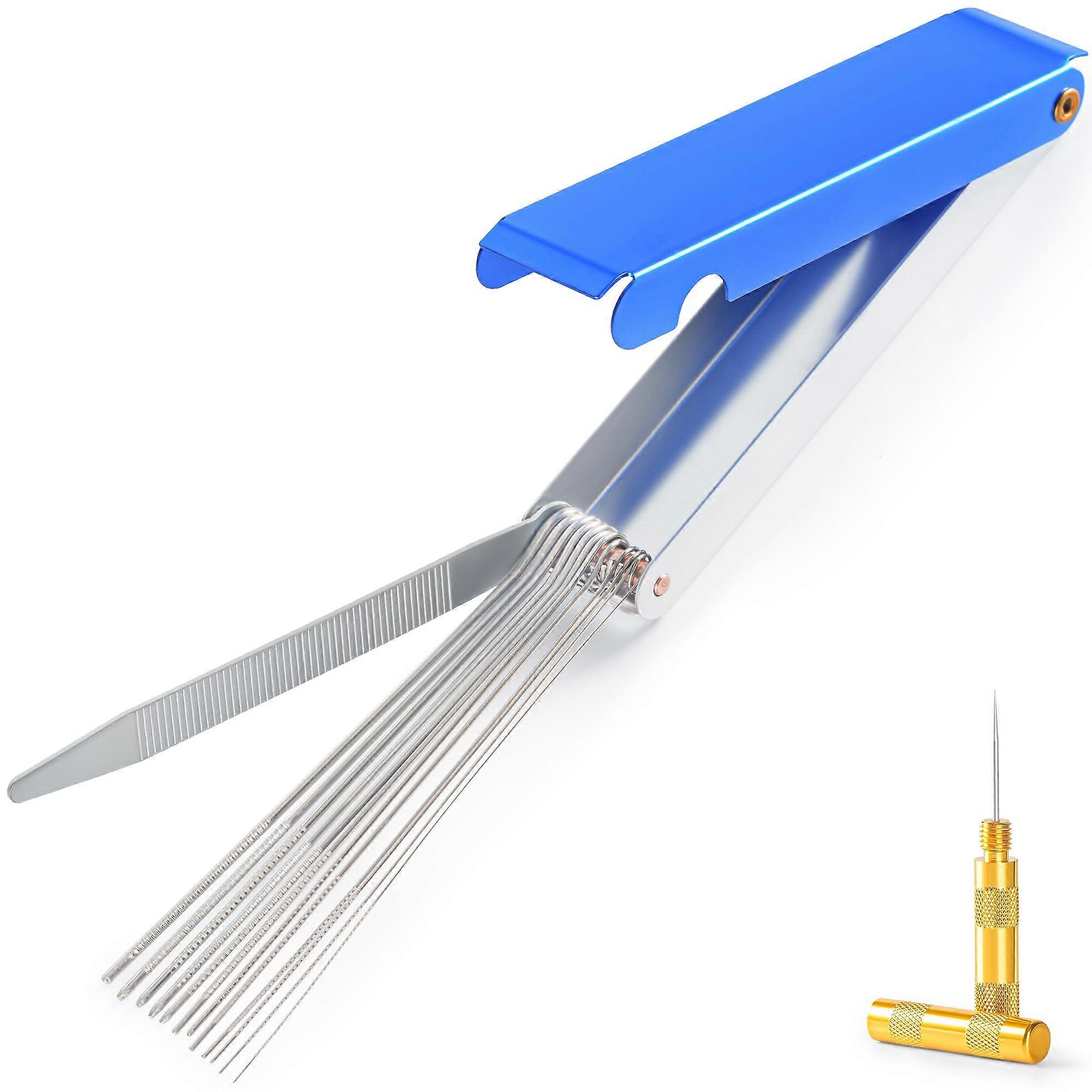 Carburetor Cleaning Kit and Welding Tip Cleaner with 13 Wire Set and Sharp Pick in Aluminum Case