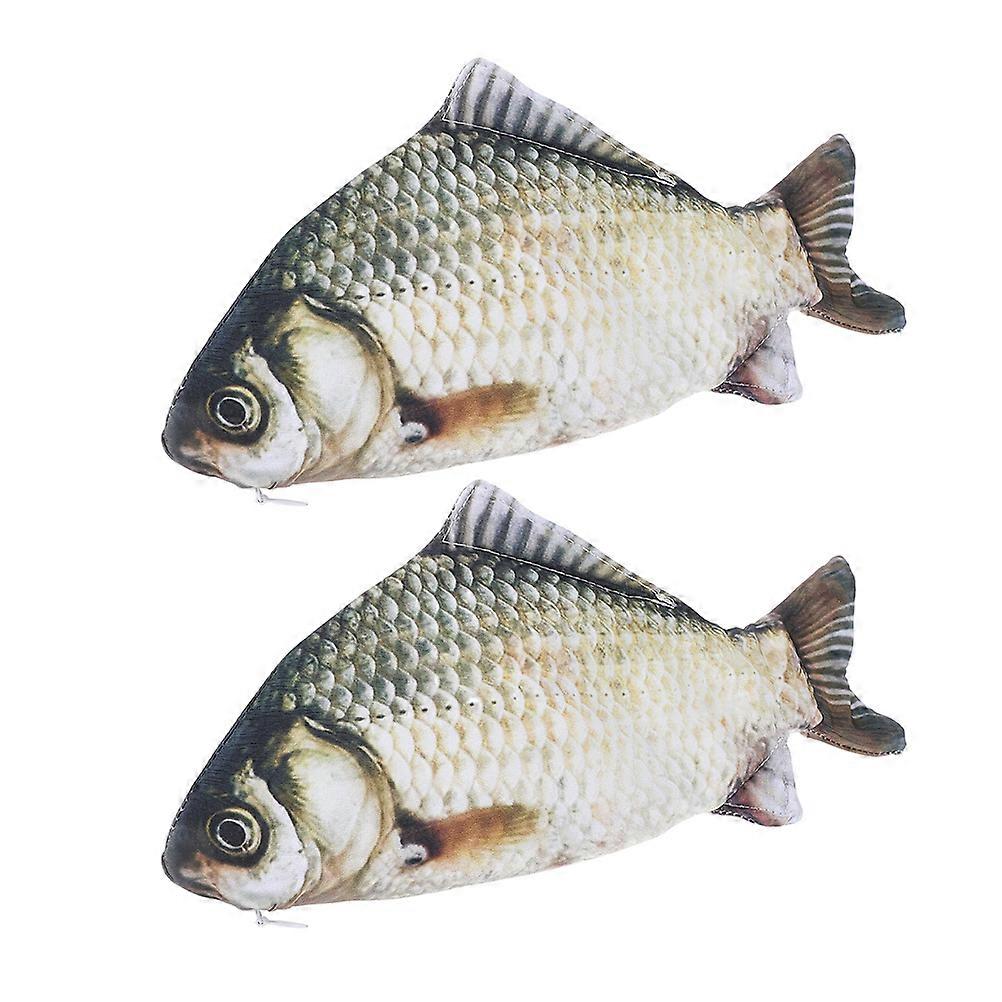 Creative Pencil Case Fish Pen Bag for Storage 2Pcs Multi Color Pouch