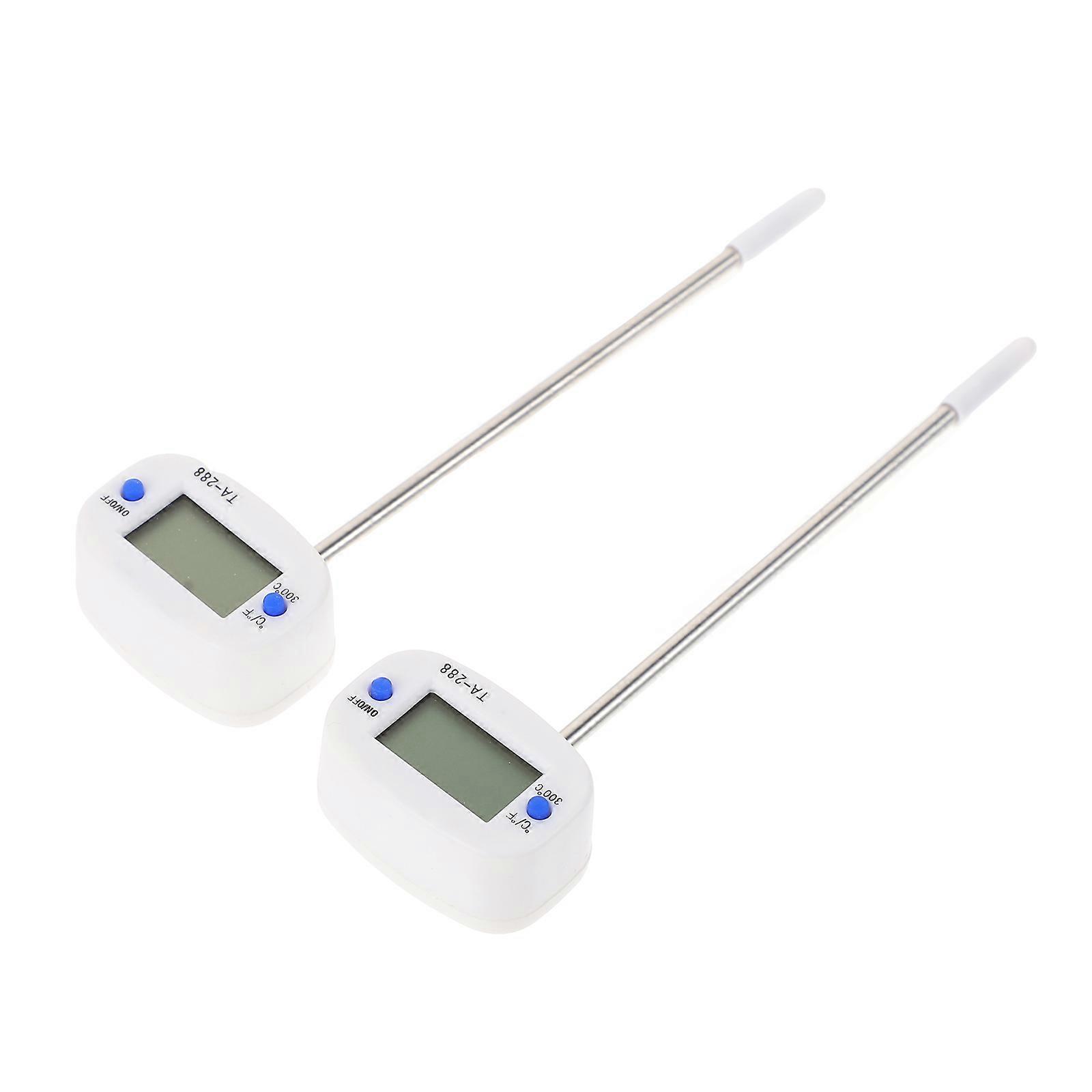 Electronic Food Thermometer Metal Kitchen Probe Type for Thermometry 2Pcs