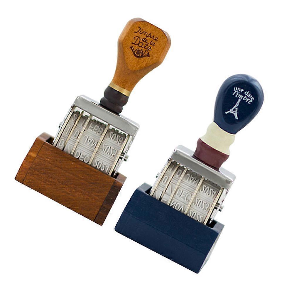 Wood Stamps Stamp Roller for Scrapbook DIY 2Pcs Set