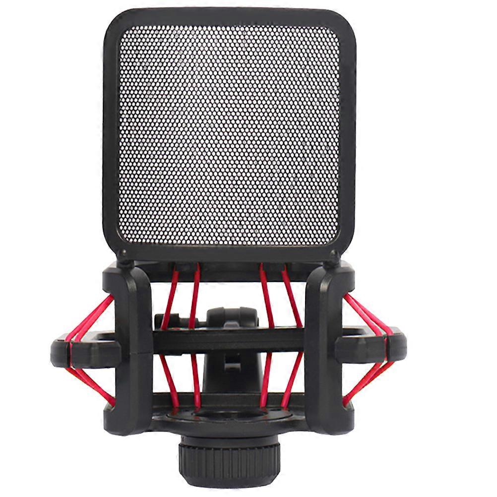 Microphone Denoise Cover Anti-Vibration Mic Holder for Home Black