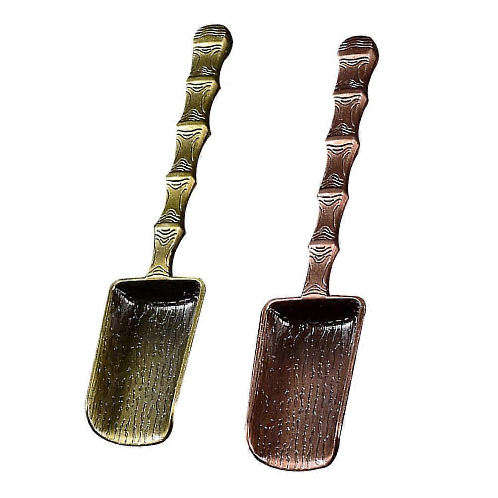 Tea Spoon Scoop Alloy Tea Accessories for 2Pcs Assorted Color