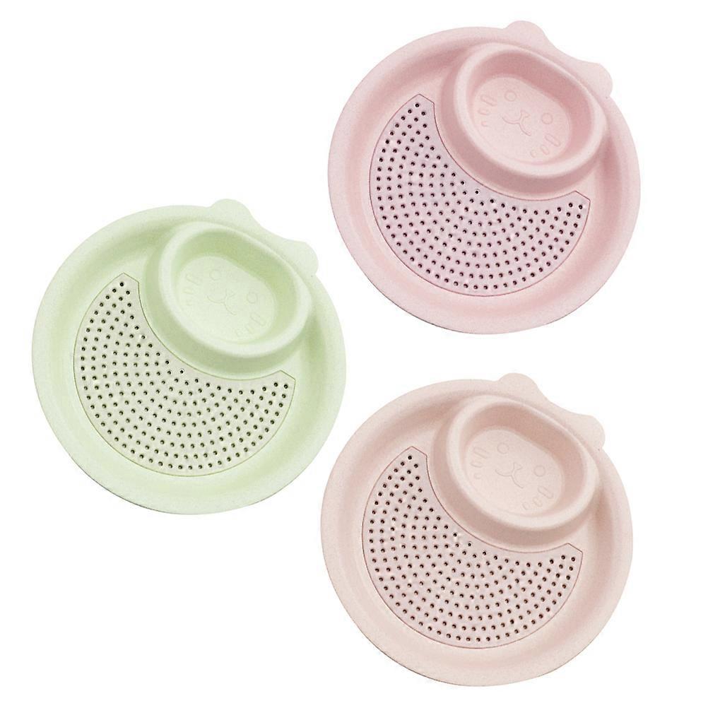 3Pcs Dumpling Plate with Draining Function Assorted Color Plates