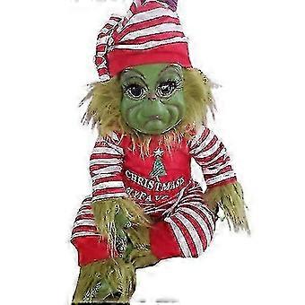 (Christmas The Grinch Latex Plush Doll Reborn Baby Grinch Stuffed Toy Xmas Gift) Christmas The Grinch Latex Plush Doll Reborn Baby Grinch St