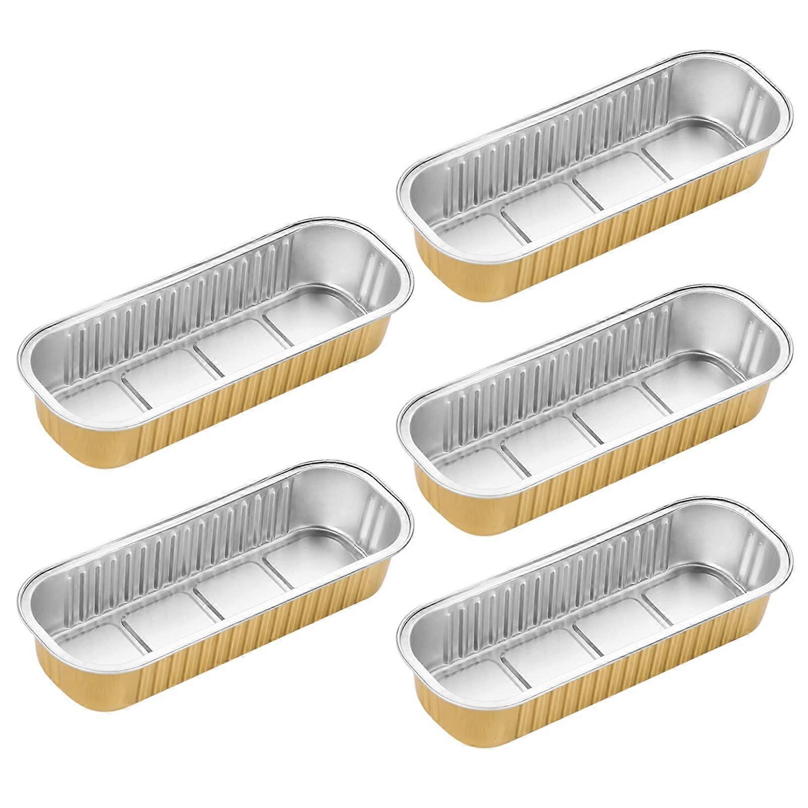 Aluminum Foil Baking Trays Microwave Safe  Temp Resistant Rectangular Disposable Containers