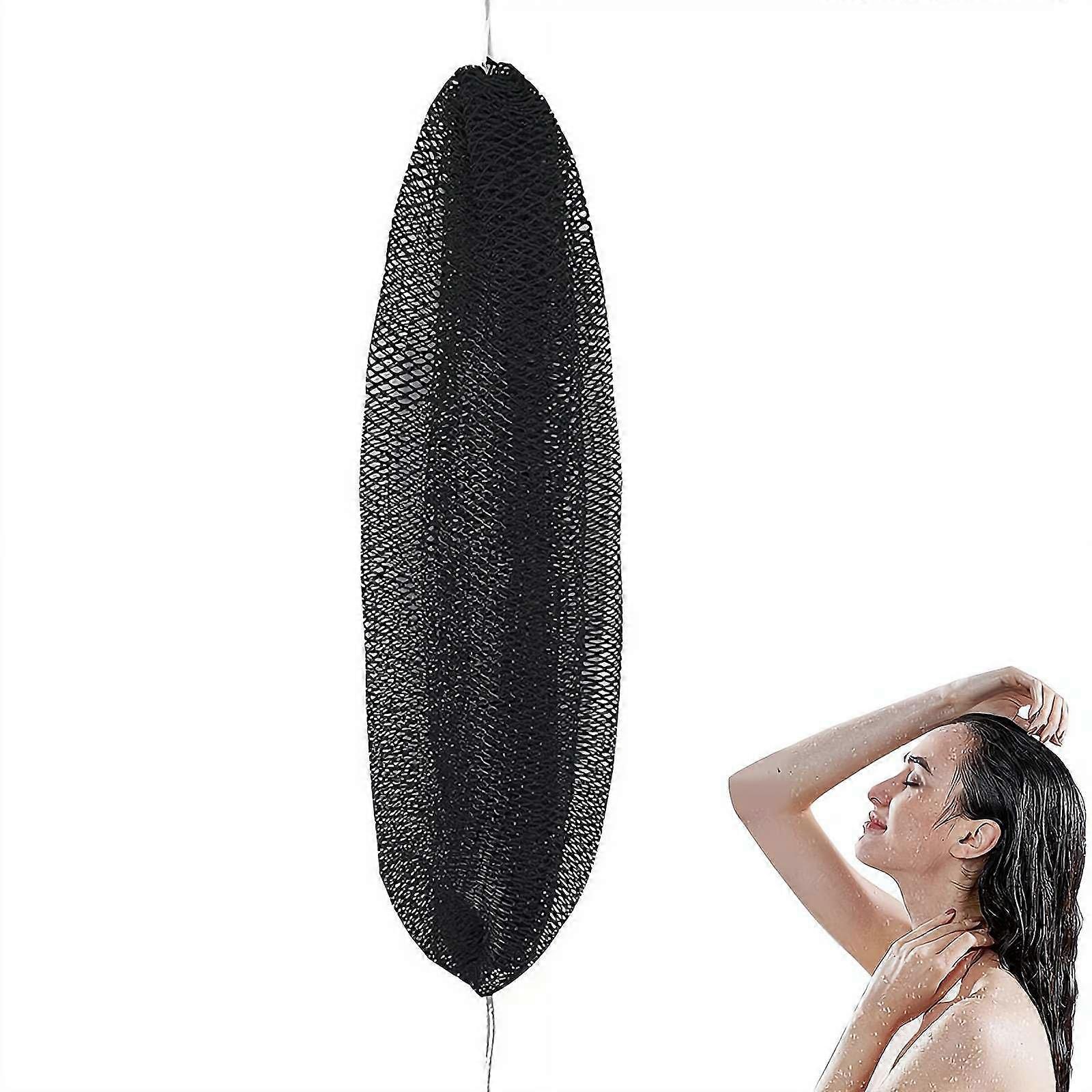 Exfoliating Back Scrubber with QuickDry 3D Weave for Shower, ExtraLong Bath Towel Set