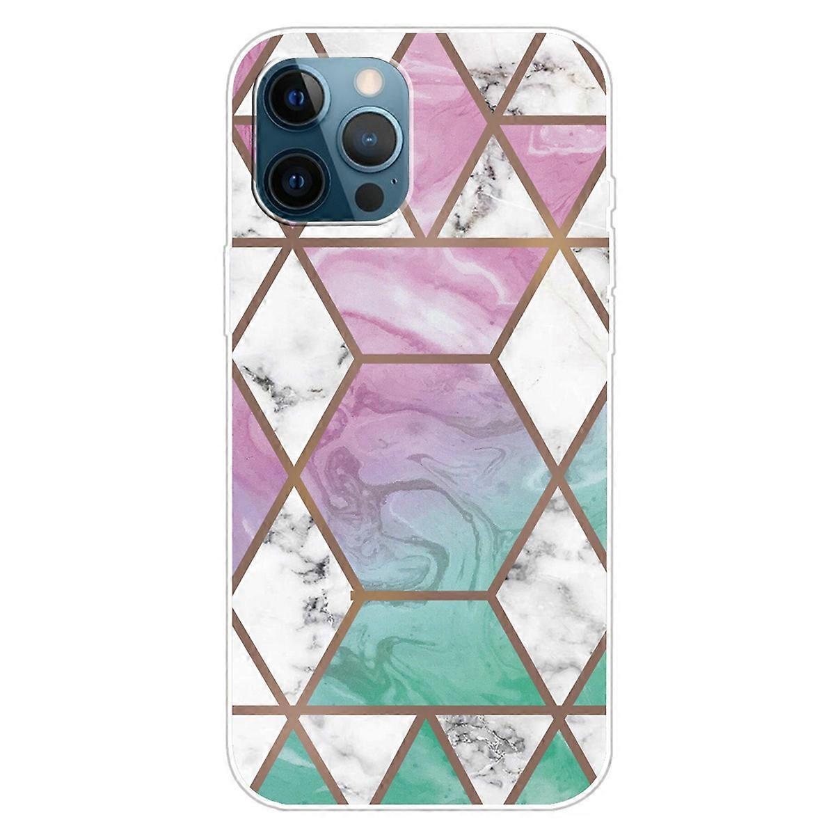 For iPhone 16 Pro Max Case Abstract Marble Pattern Printing TPU Phone Cover