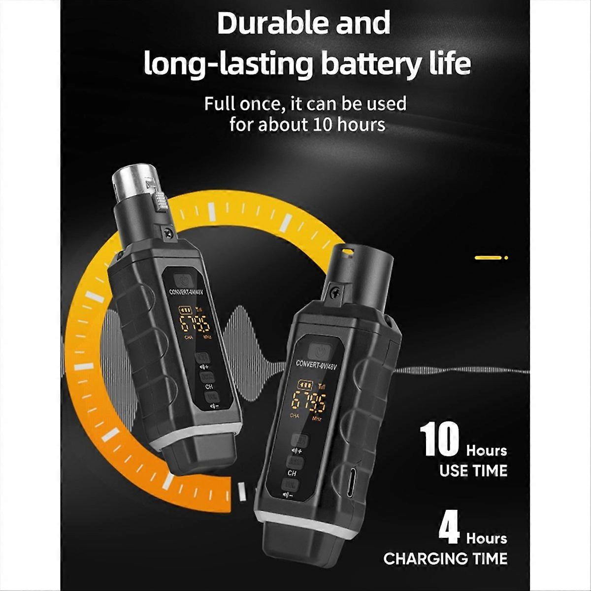 UHF Microphone Wireless Converter XLR Transmitter Receiver