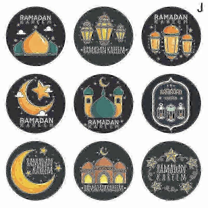 10 Sheets Ramadan Eid Mubarak Decorations Paper Sticker Gift Label Seal Sticker