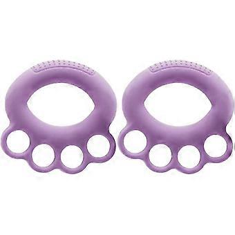2pcs Hand Finger Exerciser Rings Silicone Grip Strength Trainer Unisex Fitness Accessories