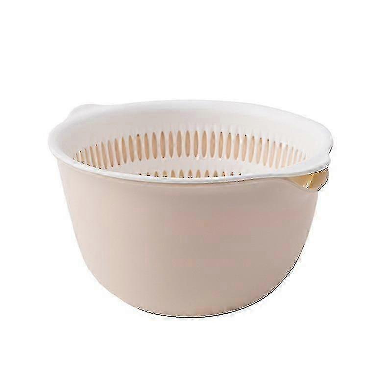 Creative Kitchen Fruit Vegetable Double Drain Plastic Cleanout Storage Basket