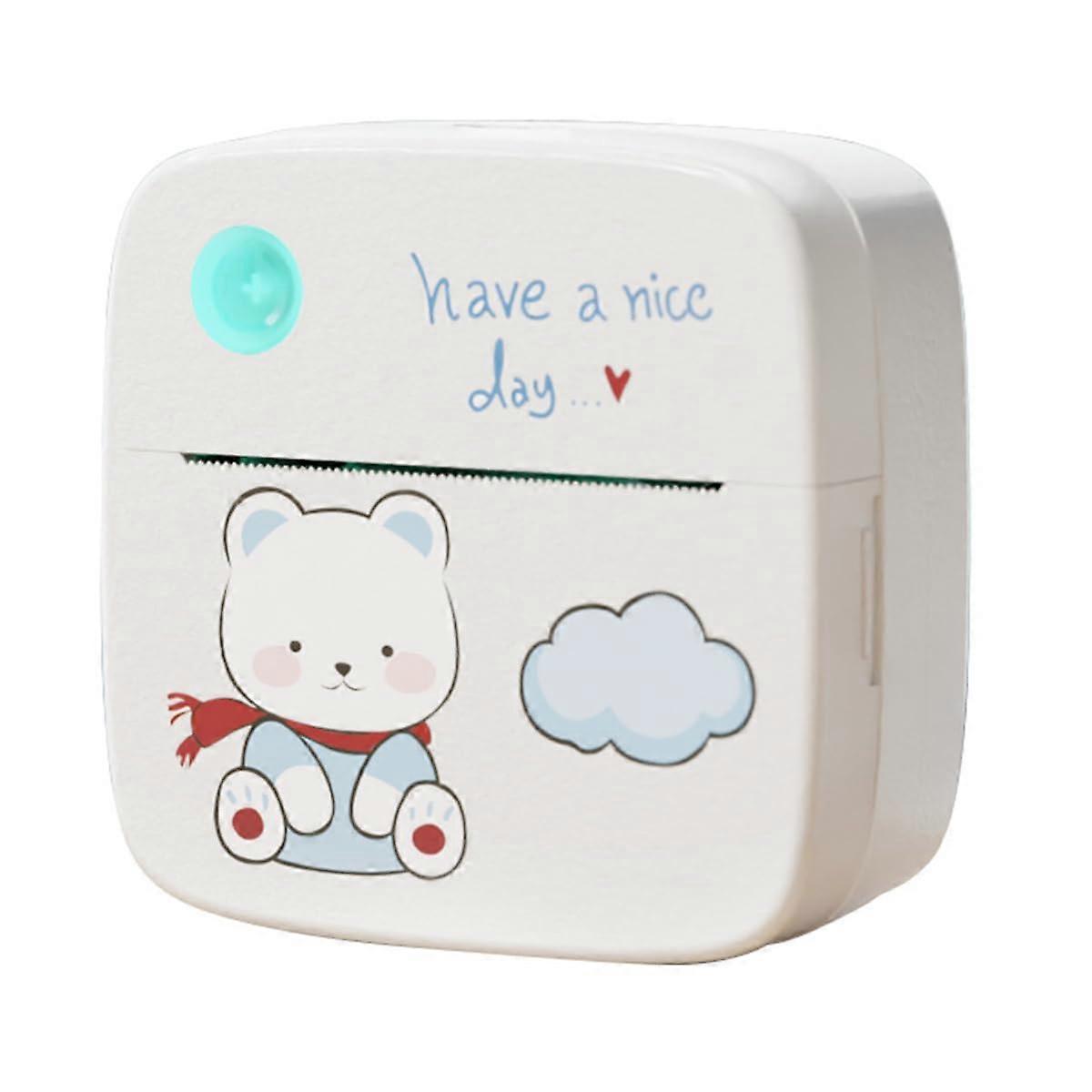 Portable Thermal Printer Mini Pocket Inkless Photo Printer Bluetooth for Notes Memos Receipts