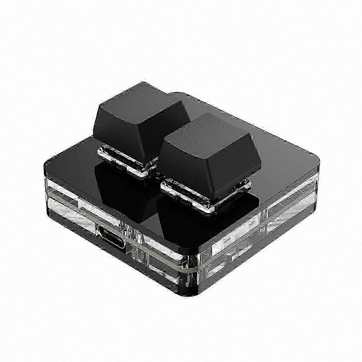 Programmable Mini Gaming Keyboard with RGB Macro Function: Custom 2-Key Mechanical Keypad for OSU Game