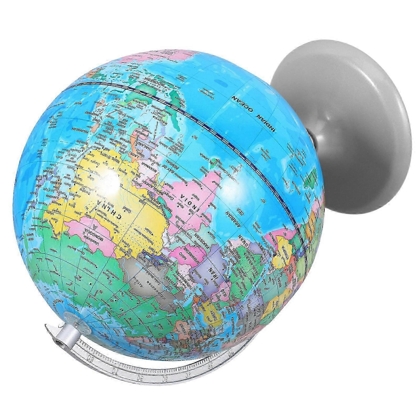 Interactive Desktop Earth Globe with Iron Base  Educational World Globe Decoration for School, Students, and Office Learning Environment