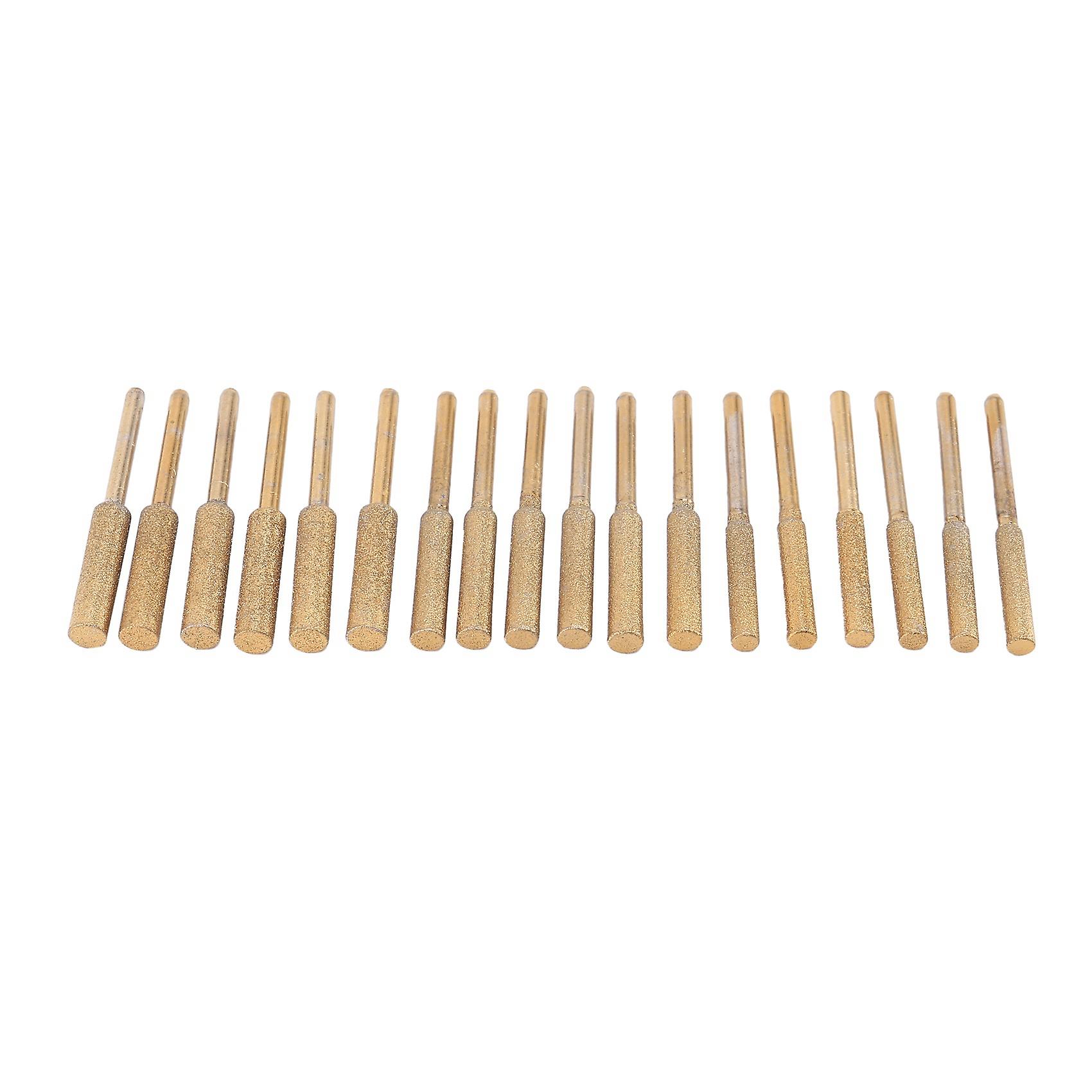 18Pcs High Hardness Diamond Chainsaw Sharpener- Titanium Plated Burr Stone File,Diamond Sharpening