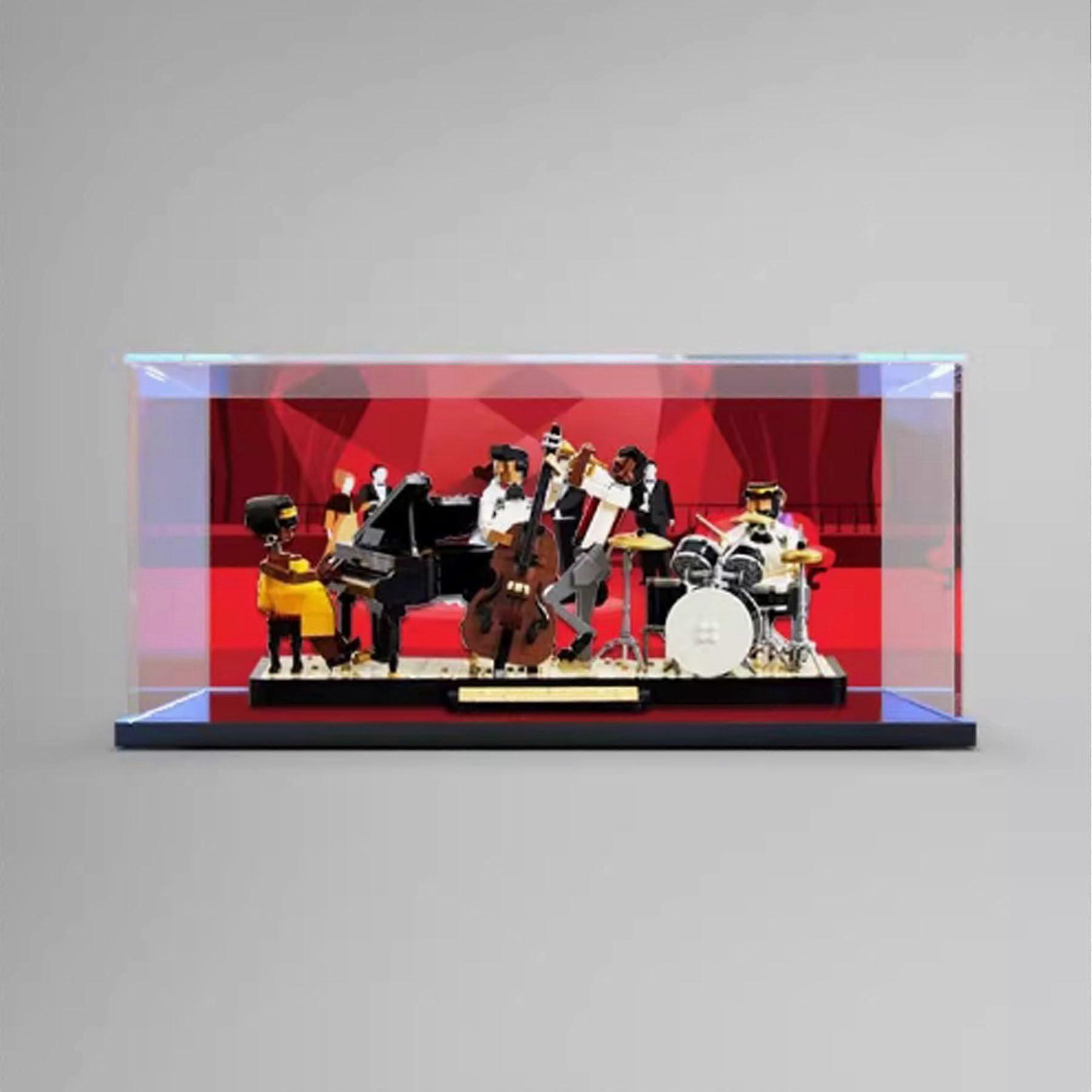 Display Case Dustproof Acrylic Box for  21334 Jazz Band Model, Clear Protective Showcase