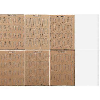 Carta da pratica riutilizzabile per nail art, 1 set, bifacciale, per nail design
